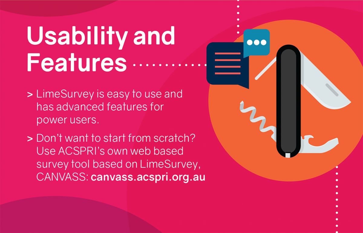 ACSPRI LimeSurvey: Features