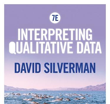 Cover of David Silverman's text book Interpreting Qualitative Data