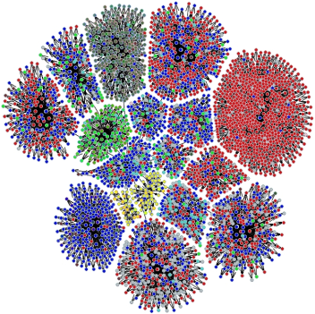 graphic display of a social network 