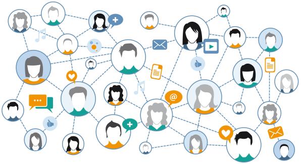 picture of a drawn social network