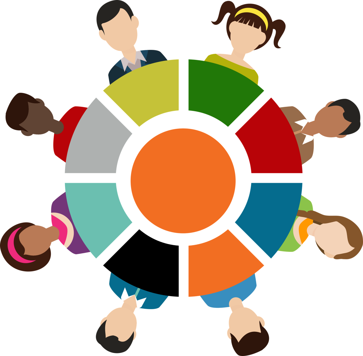 image of a focus group around a table