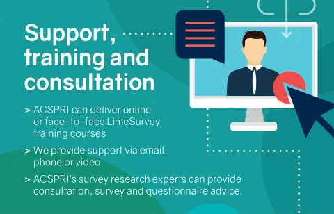 ACSPRI Limesurvey enterprise hosting and support Infographic - Support, training and consultation